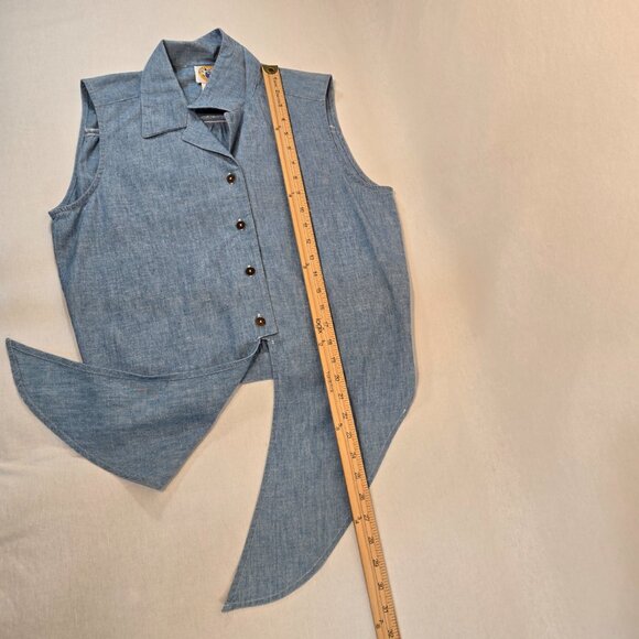 USA Vintage PUSSER'S WEST INDIES Y2K RARE Blue Sleeveless Cropped Top Size S. - Picture 14 of 16